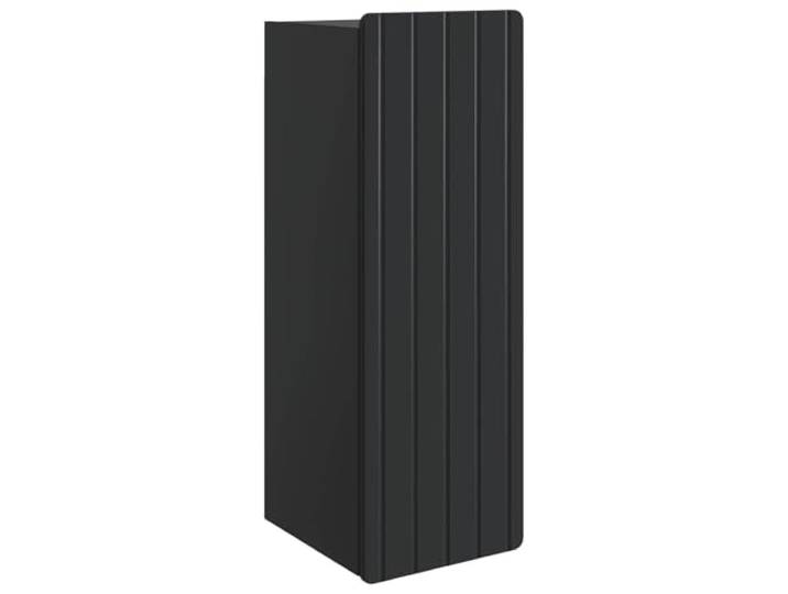 RJPLMFV Wandschrank, Schwarz, 33 x 34,5 x 94 cm, Holz, Vintage 90° drehbare Türen, geräumige Regale, vielseitiger Vintage-Stil, Wandmontage erforderlich, einfache Wartung