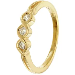 trendor 68390 Damenring Gold 333/8K Zirkonia-Ring, 54/17,2