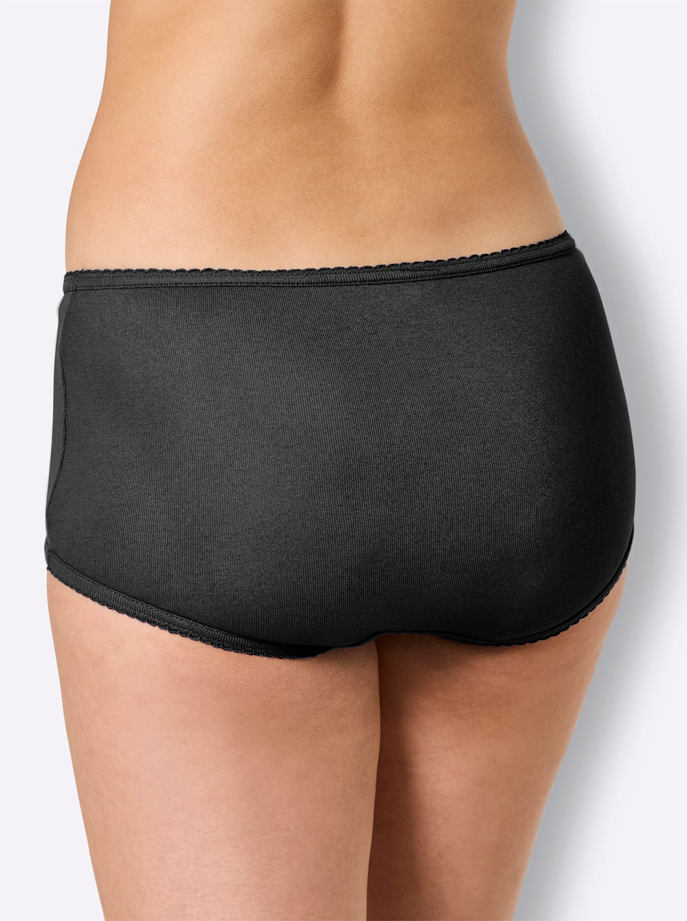 Taillenslip WÄSCHEPUR, Damen, Gr. 52, 3 Stk., schwarz, 100% Baumwolle, Unterhosen Taillenslip schwarz 52, 3 Stk.