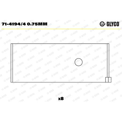 GLYCO Pleuellager 7141944075mm