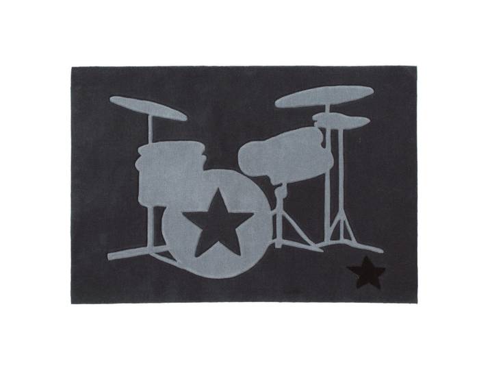 Kinderteppich Rock Star, Hellgrau, Dunkelgrau, rechteckig, 160x230 cmes Vertrauen - Oeko-Tex®, für Fußbodenheizung geeignet, Teppiche & Böden, Teppiche, Teppich Kinderzimmer