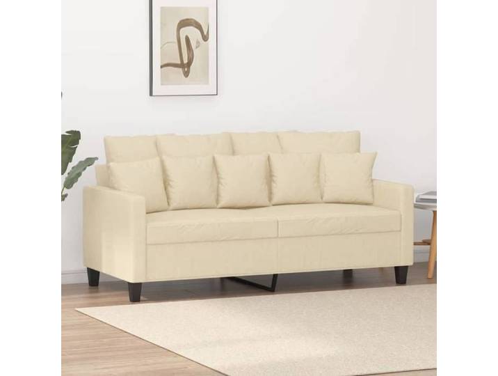 SALE 2025 Canapé fixe - Canapé à 2 places Crème 140 cm Tissu - 158x77x80 cm 24 Kg 6864