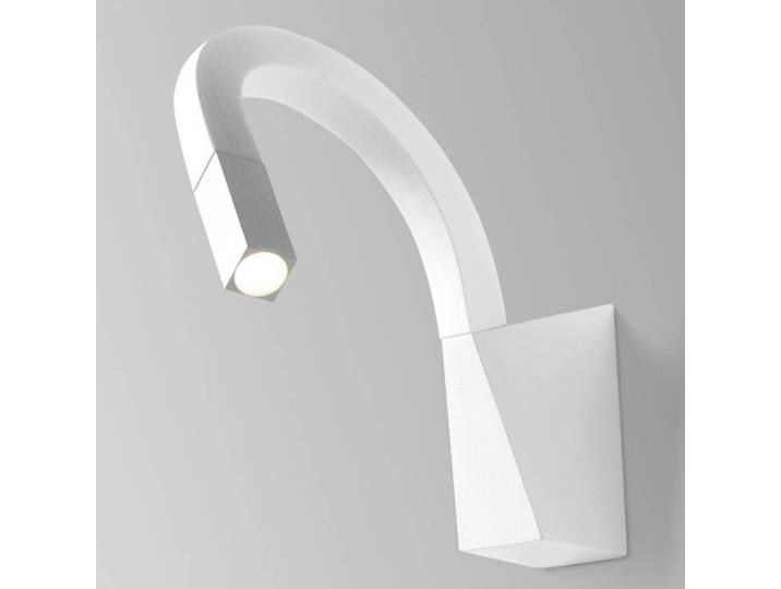 Linea Light Wandleuchte Snake, weiß / opal, für Schlafzimmer, Metall, Modern