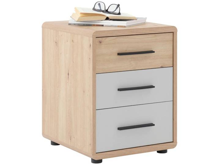 Rollcontainer Eiche Dekor Fontana Plus, H: 59,60cm