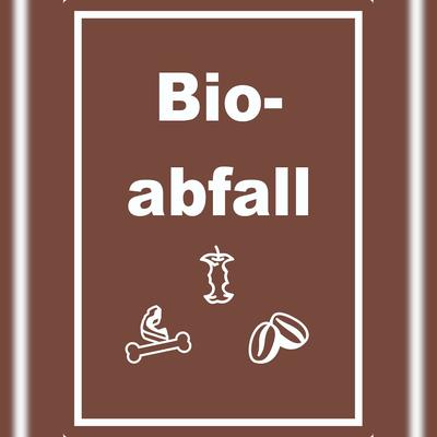 HB-Druck Bioabfall Mülltrennung Aufkleber Text Symbol Essen A8 (52x74mm)