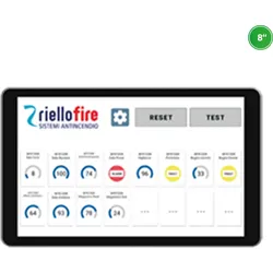 RielloFire 8" Touch-Bedientableau BRC8 für Linear-Rauchmelder