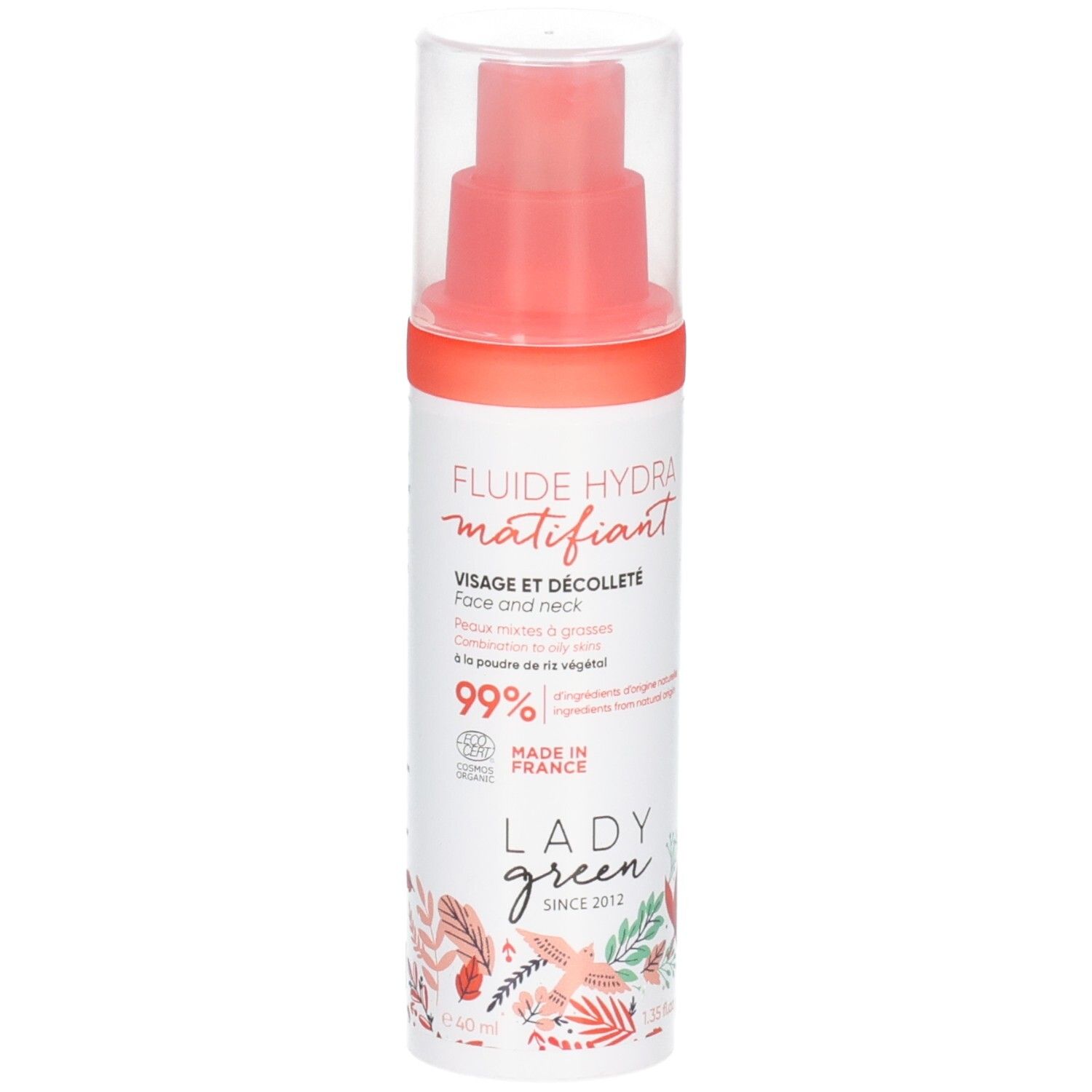Lady Green Hydra Mattifiërende Moisturizer Bio 40 ml Make up