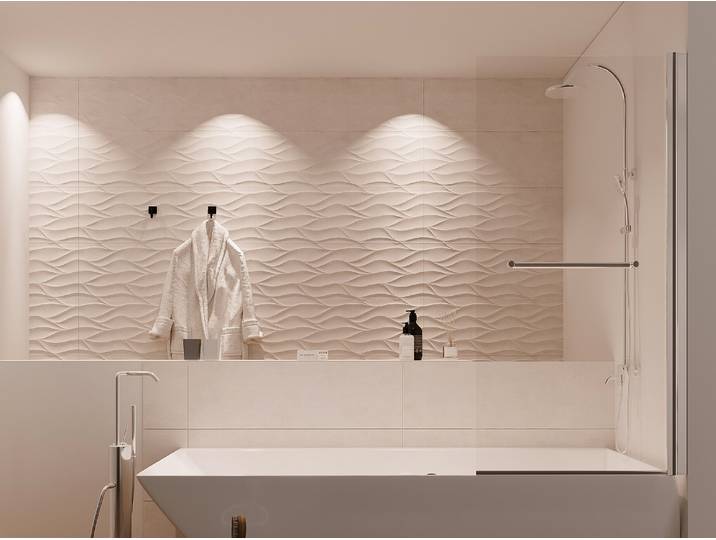 Duschtrennwand Badewanne - 70 x 140 cm - Metall - Chromfarben - TOBIN