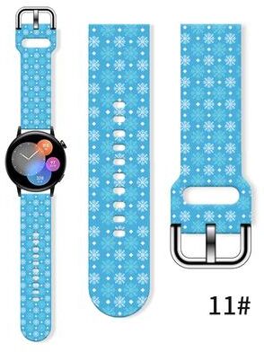 Tiny Tots Teens Trends Replaceable Bracelet For Xiaomi Amazfit, Christmas Series Print Strap sky
