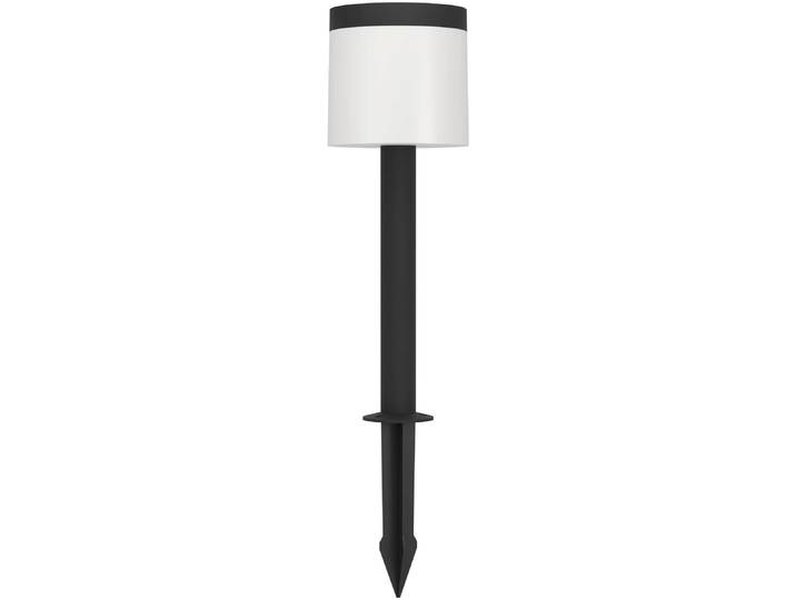 LED Solarleuchte EGLO Pantete Solarleuchte, Außenlampe mit Erdspieß, Stehlampe außen, IP44 , schwarz-weiß (schwarz), H:65cm Ø:17,5cm, Leuchten, LED Solarleuchte, Solarleuchte - H65 x Ø17,5 cm - schwarz - 7,5W inkl.