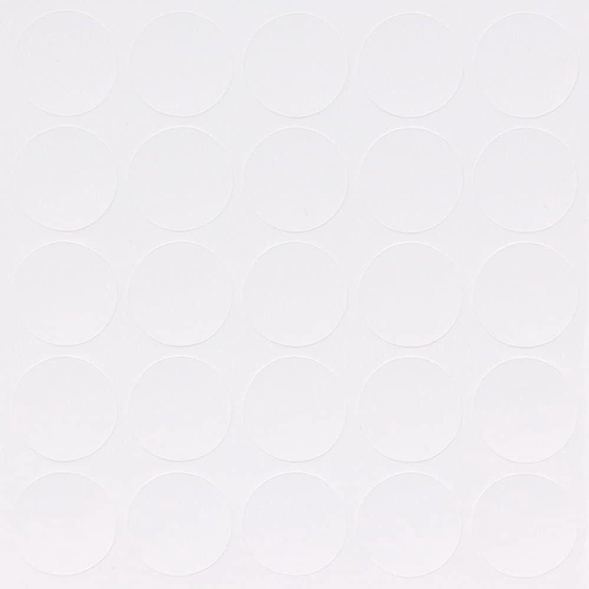 25 stuks Afdekkappen voor meubels - Schroefdoppen stickers - 14 mm - Koud wit