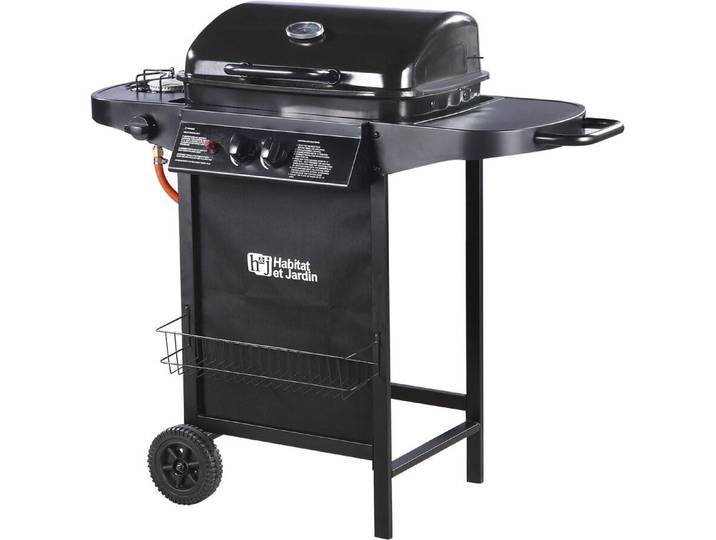 Barbecue gaz \ Party 3\ - 3 brûleurs dont 1 latéral - 9.38 kW - Noir