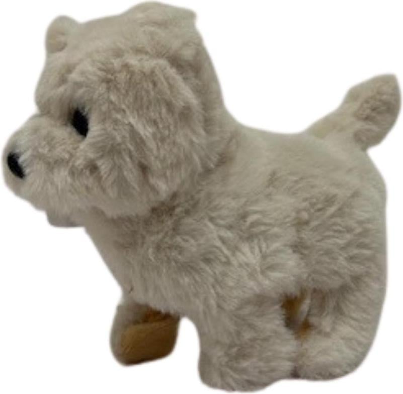 Interactief wit pluchen hondje met geluidsfunctie van FIND IT IMPORT EXPORT, S.L.