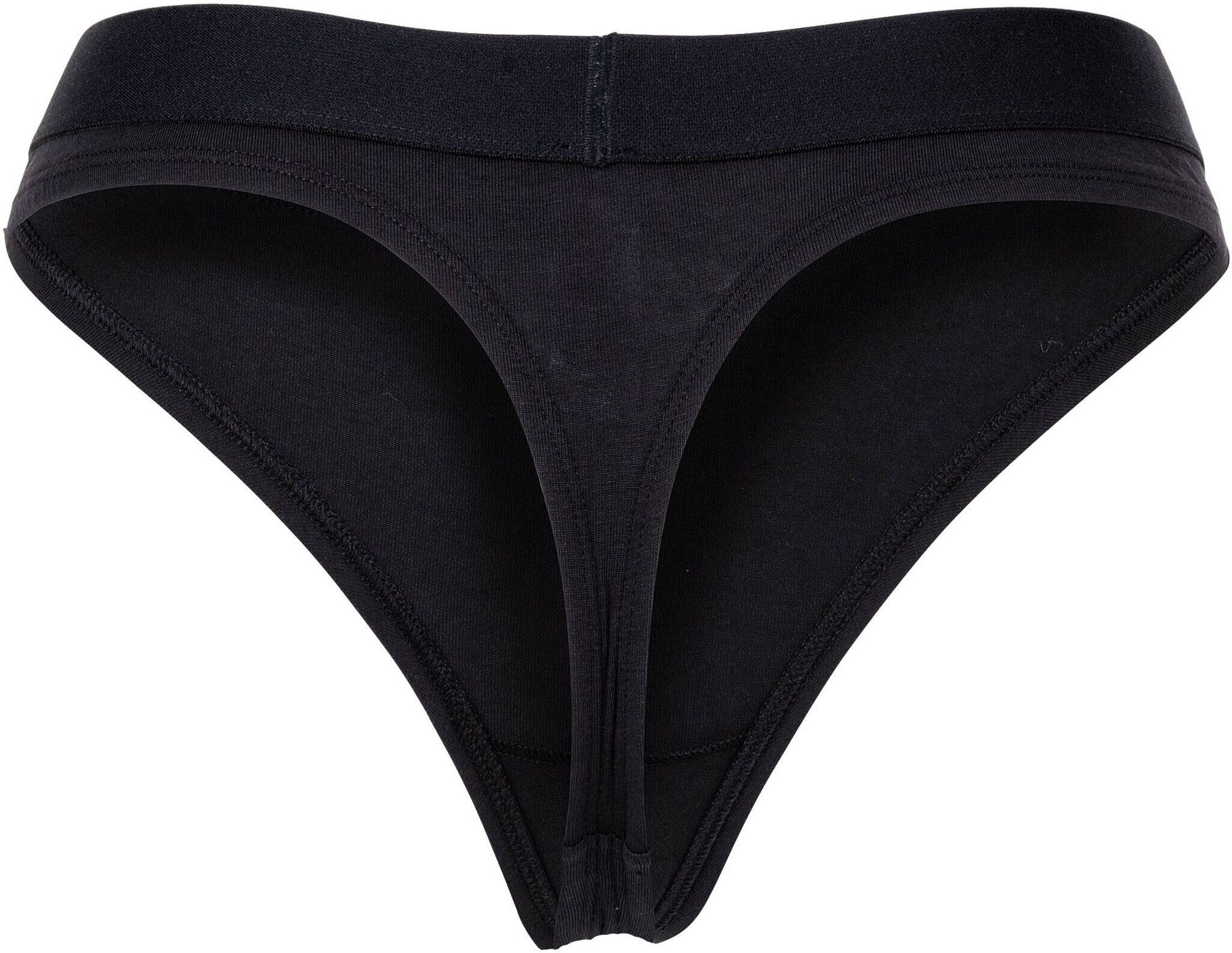 Marc O' Polo String MARC O'POLO "String 6er Pack", Damen, Gr. M, bunt (weiß, schwarz), Obermaterial: 95% Baumwolle CO(Bio). 5% Elasthan EL., Unterhosen String