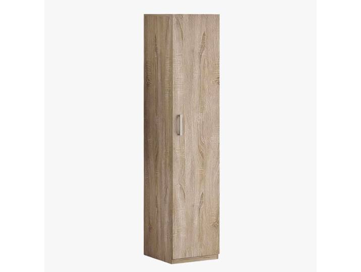 Armoire 1 porte 4 étagères couleur chêne clair