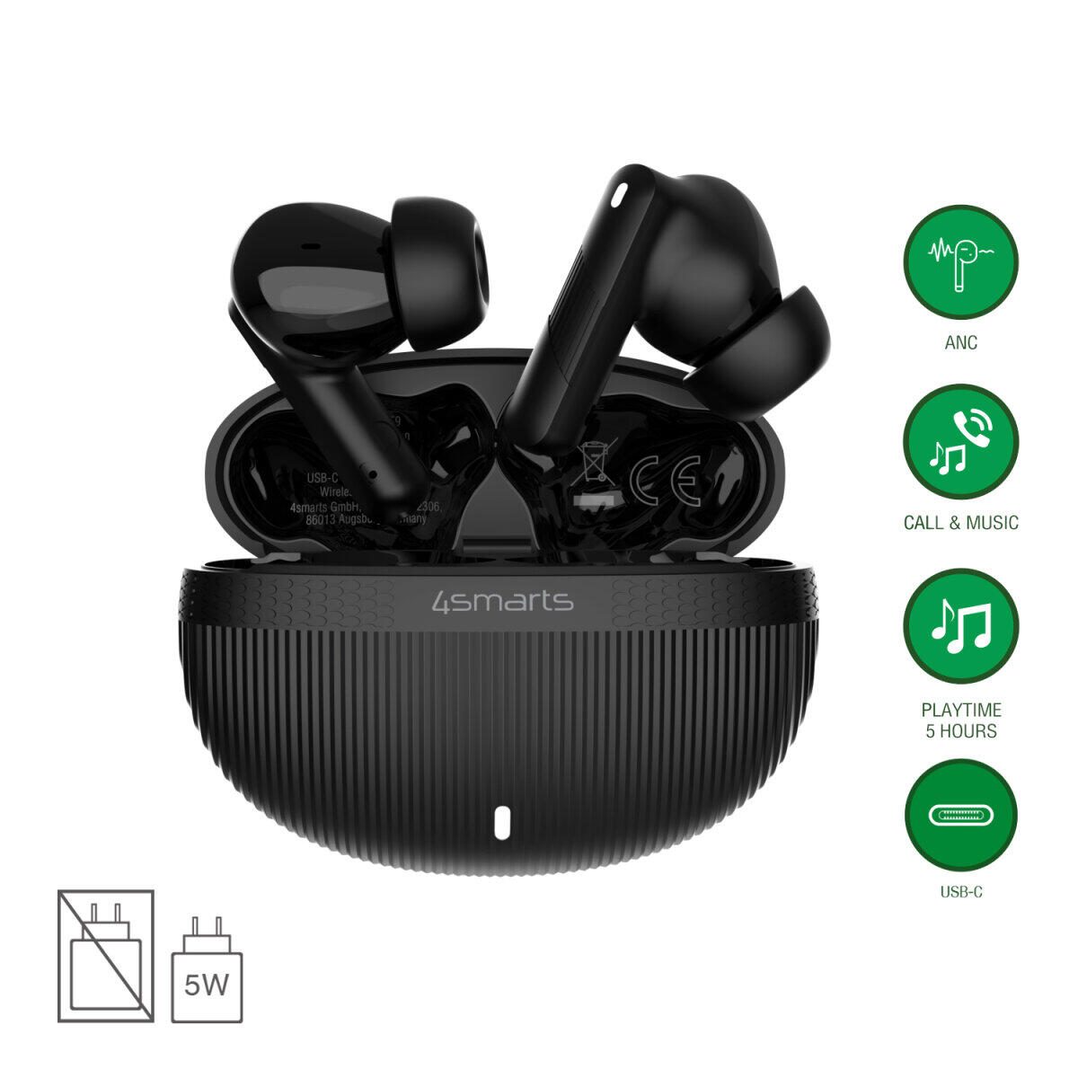 4smarts Wireless Headset SkyBuds Pro ANC schwarz 541679