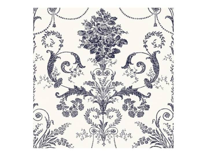 Laura Ashley Papier peint Josette Blanc cassé et minuit