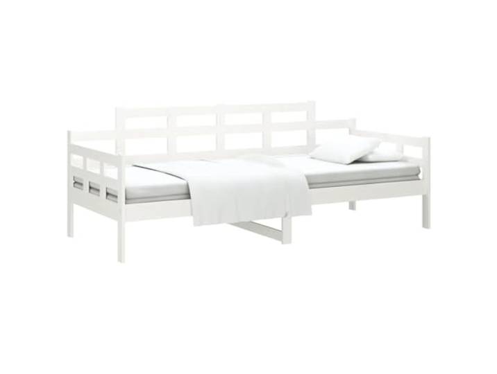 vidaXL Tagesbett Sofa Gästebett Sofabett Einzelbett Bett Bettsofa Bettgestell Bettrahmen Holzbett Schlafsofa Weiß Massivholz Kiefer 80x200cm