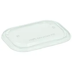 VEPATIM 50x Deckel transparent aus rPet für Pappschalen rechteckig 173x120mm