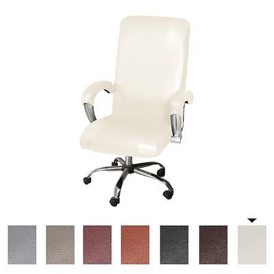Stretch-Bezug für Bürostühle, wasserdicht – modernes, schlichtes Design – Bezug für Computerstühle aus PU-Leder – langlebig und pflegeleicht – perfekt zum Schutz und zur Aufwertung von Bürostühlen