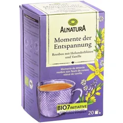 Alnatura BIO Kräutertee Rooibos Momente der Entspannung 20 Stück Tassenportion Papierkuve beige