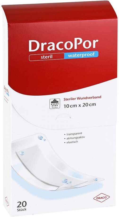 Dracopor waterproof Wundverband 10x20 cm steril