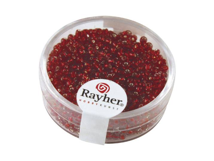 Rayher Rocailles mit Silbereinzug 2 mm 17 g