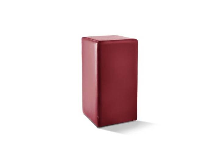 Pomp Tresenhocker, mit komfortabler Polsterung, B = 33 cm, T = 33 cm, H = 65 cm, echtes Leder, Bordeaux