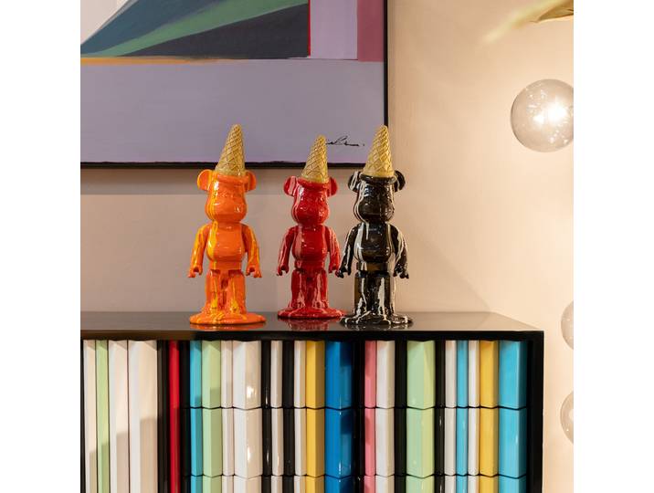 home24 Decoratie Gelato Bear 16 x 40 x 15cm zwart/zwart
