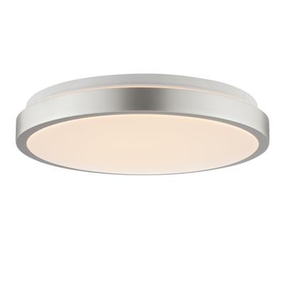 BRILLIANT LED Deckenleuchte "Livius", nickelfarben, aluminiumfarben, weiß, 1, Ø 33cm H: 6cm, 1 Stk., Leuchten, Ø 33 cm, 2000 lm, 2700/4000/6500 K bei Montage einstellbar, LED Deckenleuchte