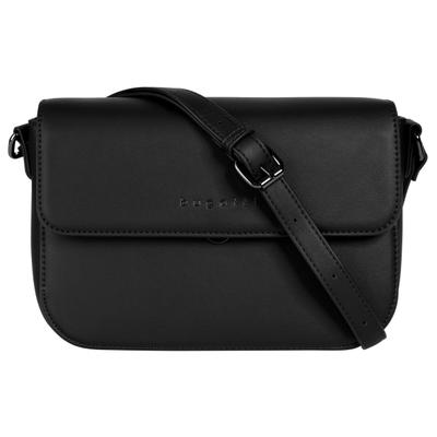 Umhängetasche BUGATTI "BUGATTI Damen ALMATA", Damen, Gr. B/H/T: 25cm x 17cm x 9cm onesize, schwarz, Polyurethan (PU), leicht glänzend, unifarben, Taschen Umhängetasche