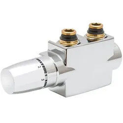 Schulte  Thermostat-Set  Mittenanschluss-Garnitur  mit  Blende  Chrom  Eck  oder  Durchgang