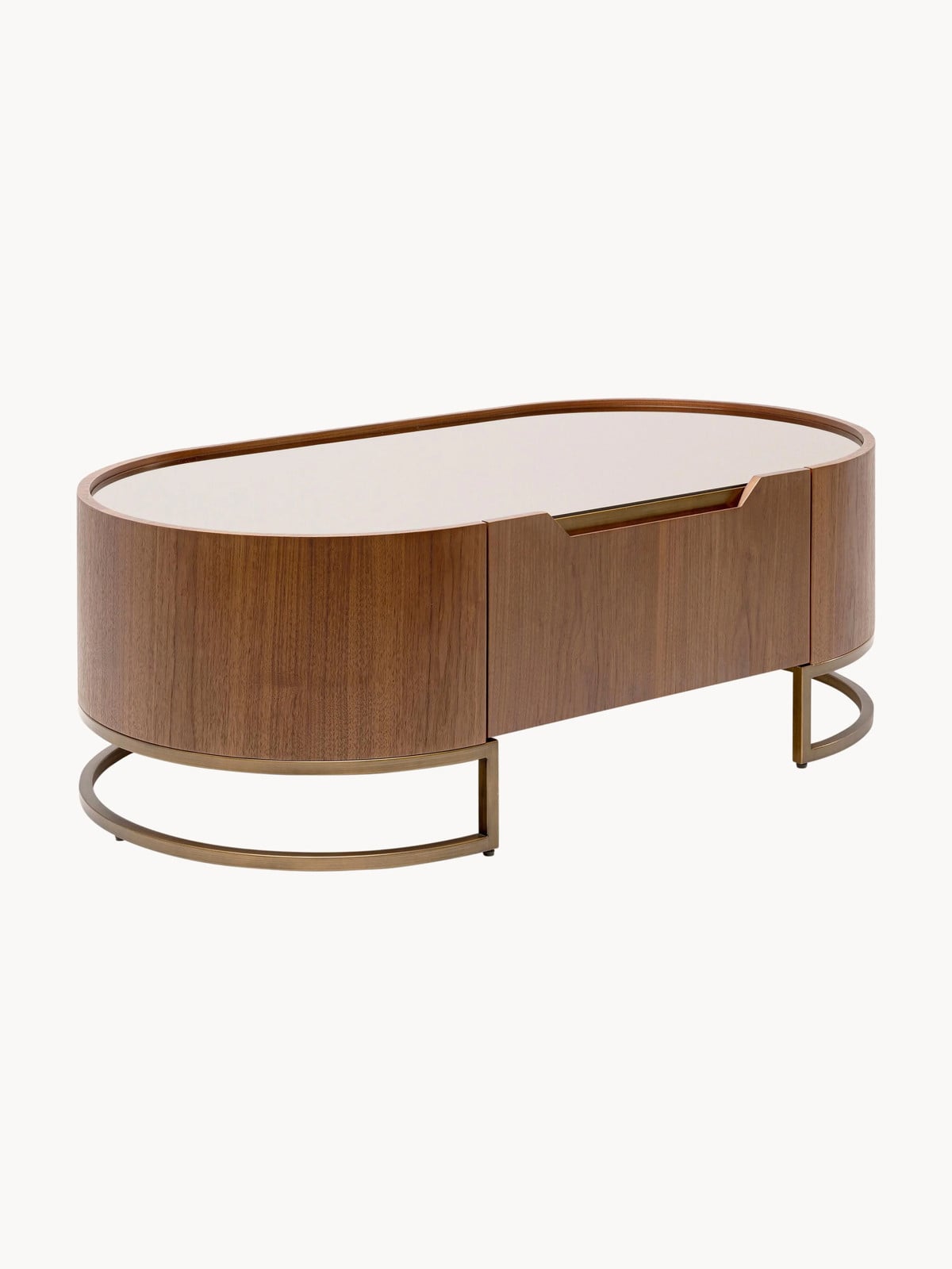 Kare Design Ovale salontafel Giorgio van walnoothout