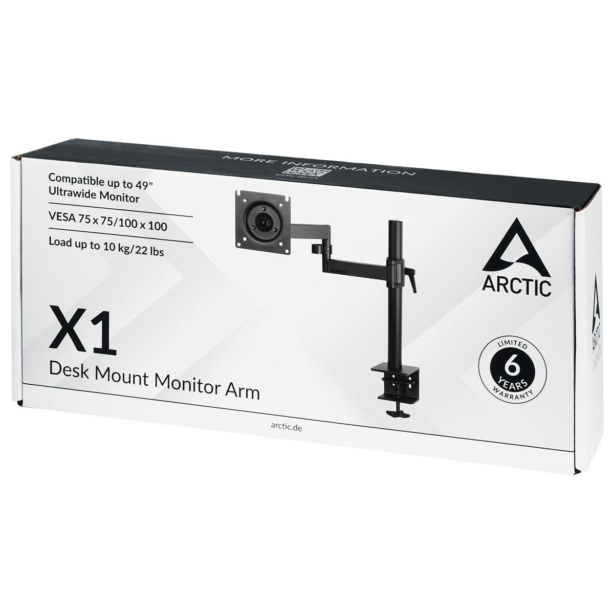ARCTIC X1 Monitorarm Monitore bis zu 43 Zoll Tischbefestigung