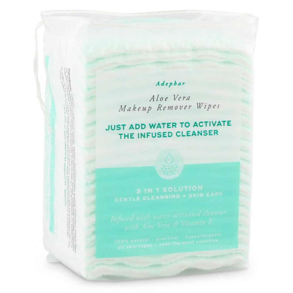 Adephar Make-up Remover 2-in-1 Wattendoekjes Aloe Vera 40 St Watte