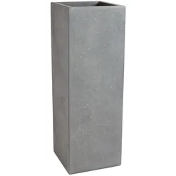 Polystone Pflanzsäule für morderne Bepflanzung 35 x 100 cm grau