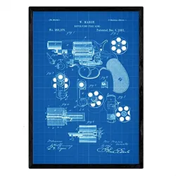 POSTER Revolver Patent A3 Rahmenlos