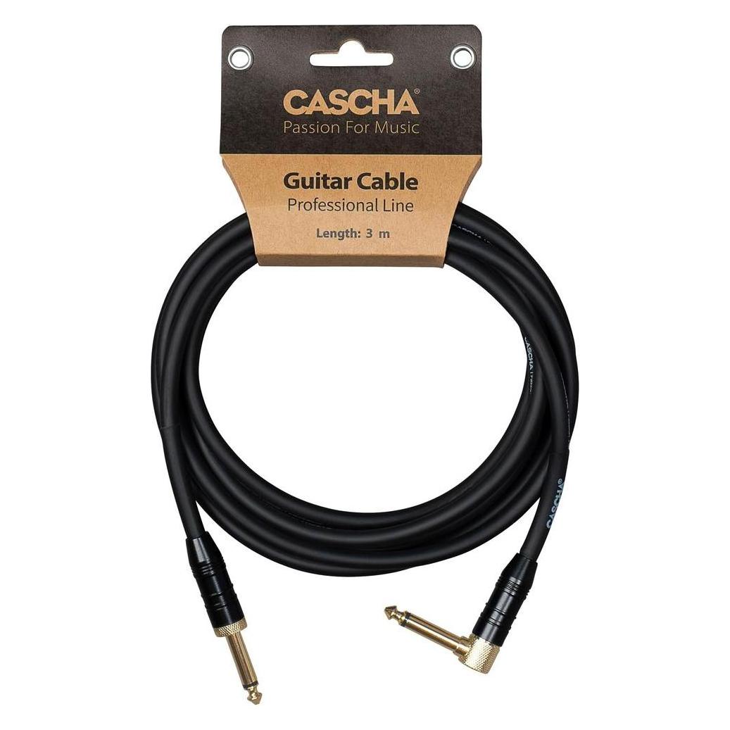 Cascha Professional Line Gitarrenkabel - abgewinkelt - schwarz - 9 m (9 m) (52296260)