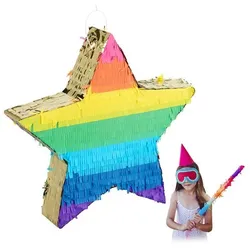 relaxdays Pinata »Stern« 49 x 45 x 9 cm bunt mehrfarbig
