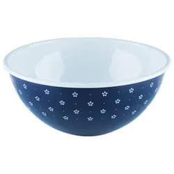 Riess Obst- und Salatschüssel Ø26cm 3,5L Blümchenblau Emaille