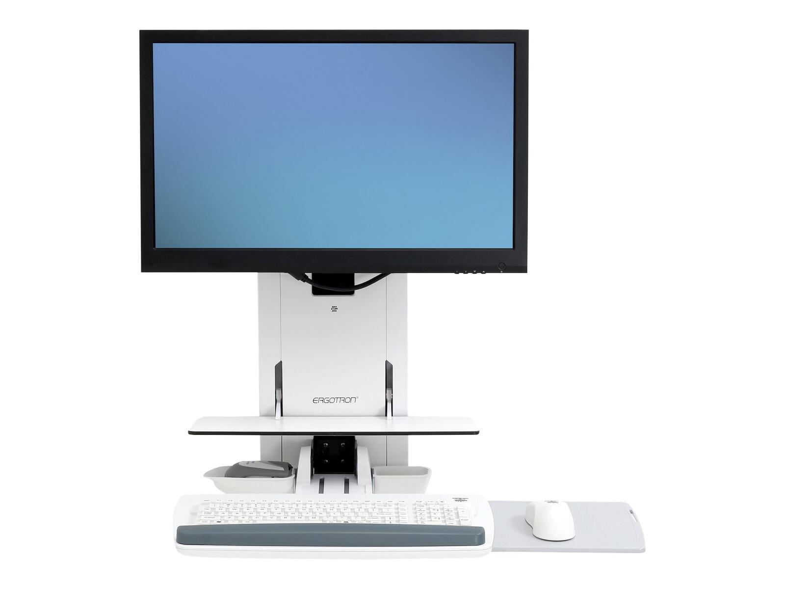 Ergotron StyleView Vertikaler Steh-Sitz Arbeitsplatz weiß 61-080-062