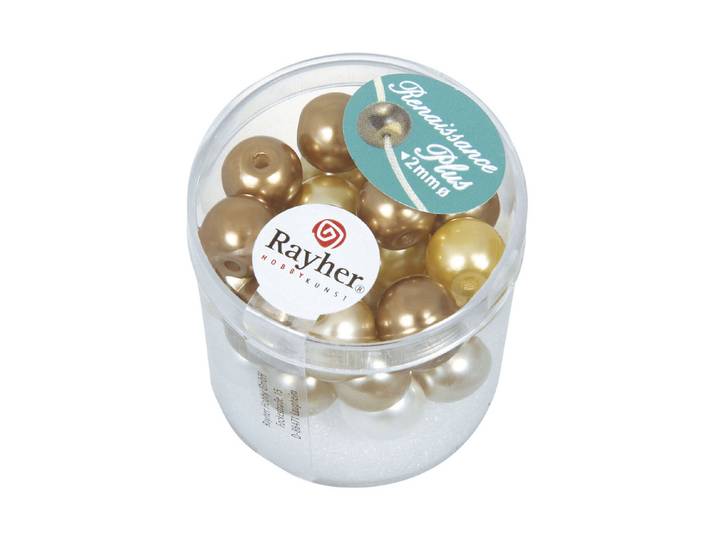 Rayher Renaissance Glaswachsperlen 10 mm 32 Stück