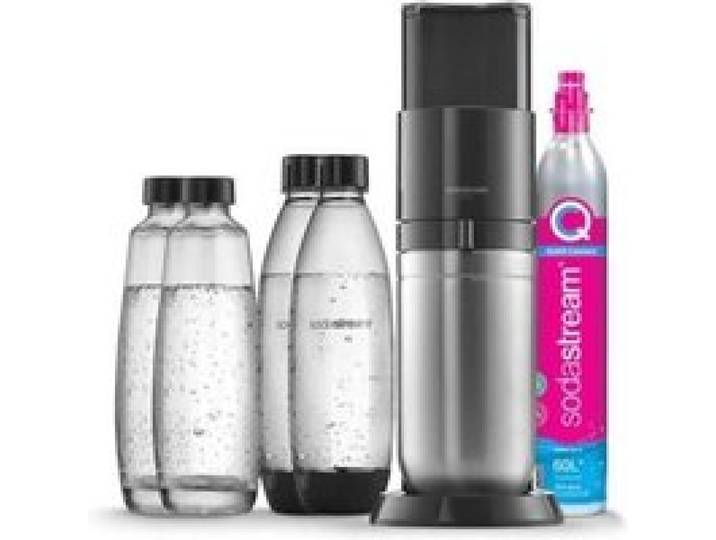 Machine à soda et eau pétillante SODASTREAM - DUO Noire - 2 carafes en verre - 2 bouteilles - 1 recharge de gaz 60L