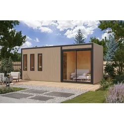 Karibu Saunahaus Mila Premium Douglasie inkl. 9kW Saunaofen integr. Strg.