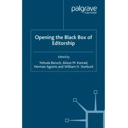 Opening the Black Box of Editorship, Fachbücher