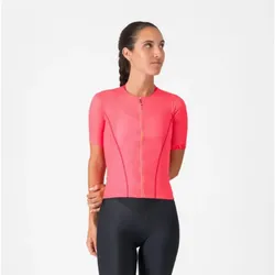Castelli Anima Flow Damen-Trikot Kurzarm Brilliant Pink/Hibiscus Gr. L