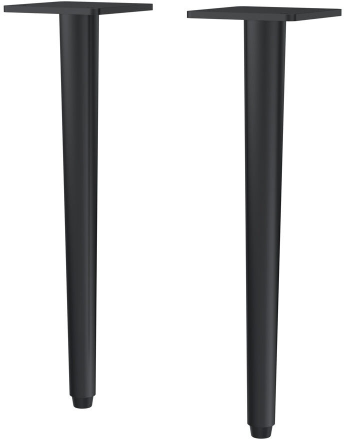 Nuie Wall Hung Vanity Decorative Leg Set - Chrome Matte Black