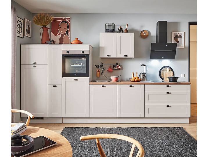 Autarke Zeile Kühl+Apotheker B 350cm Ausrichtung links Grau/Kaschmir