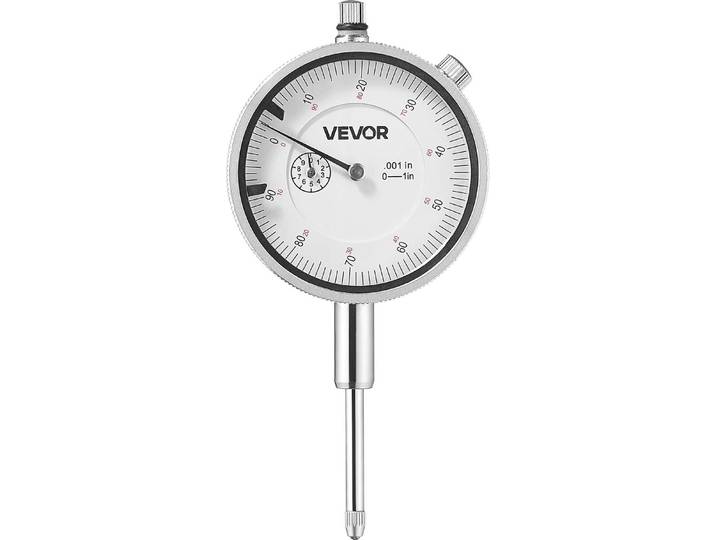 Comparateur VEVOR\, précision 0\,03 mm\, plage de mesure 0-25\,4 mm\, grand cadran bien lisible\, professionnel pour la mesure du diamètre intérieur\, détection de la concentricité\, contrôle de la planéité