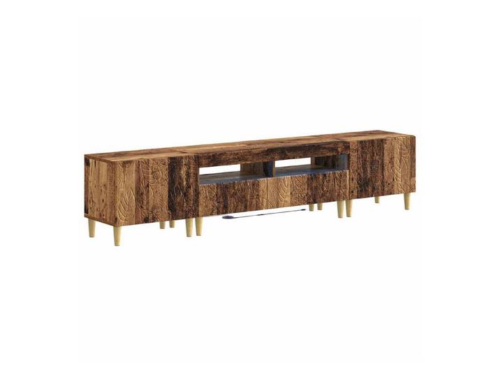 vidaXL TV-Schrank 3-teiliges LED TV Regal DELFT Altholz Holzwerkstoff